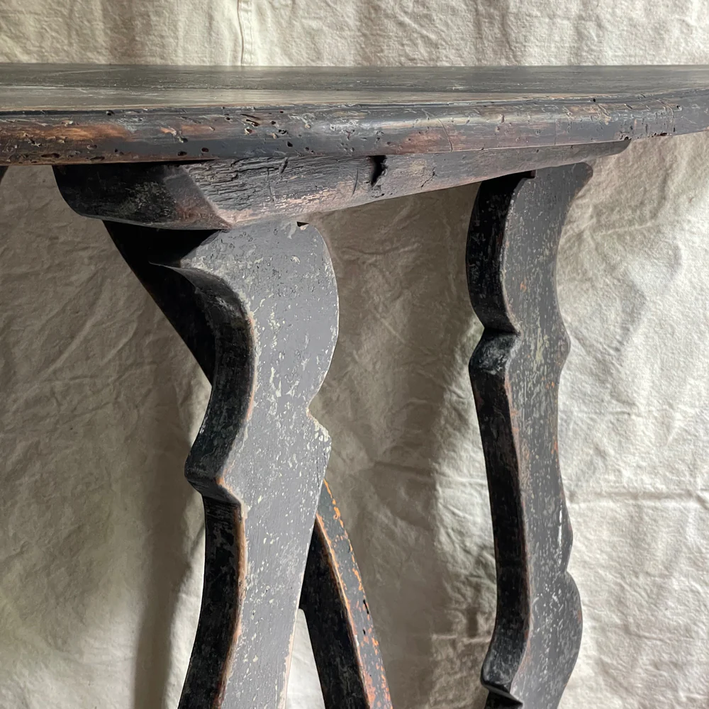 Pair of 18th Century Demilune Tables - Image 4