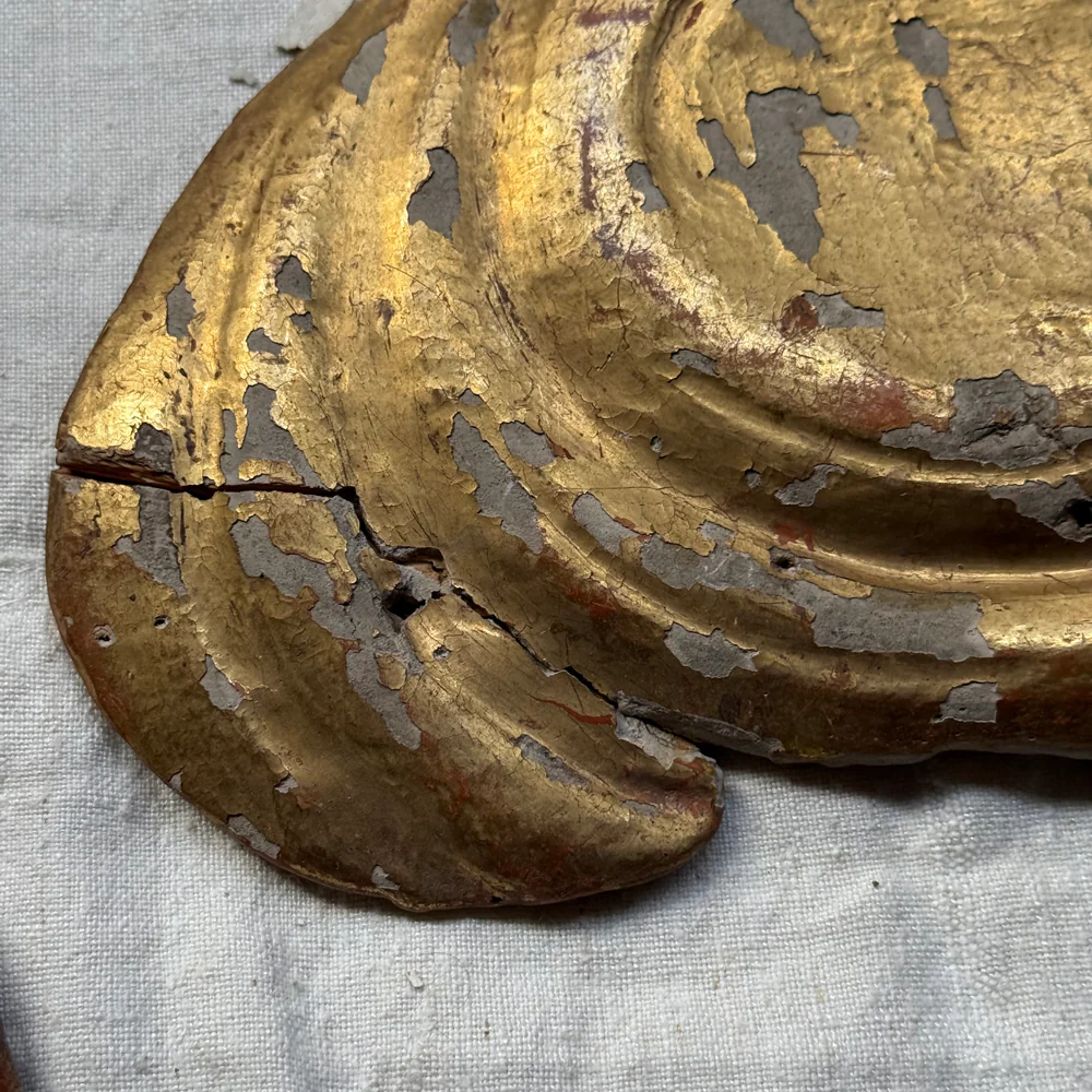 18th-century Set of 5 Italian Gilt Clouds - Image 4