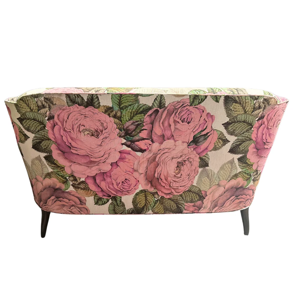 19th Century French Loveseat in John Derian for Designers Guild "The Rose Tuberose" Fabric - Image 5