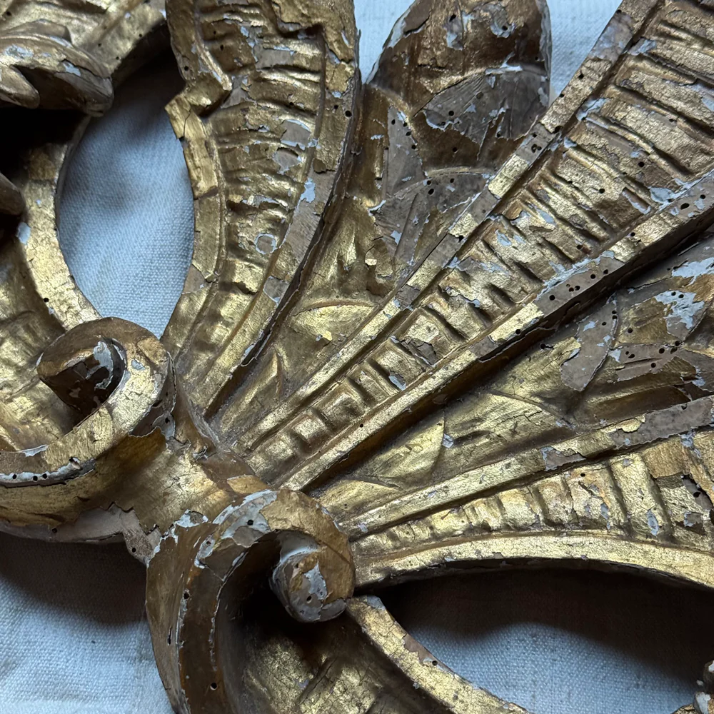 19th-century German Gilt Over Door Architectural Element - Image 3