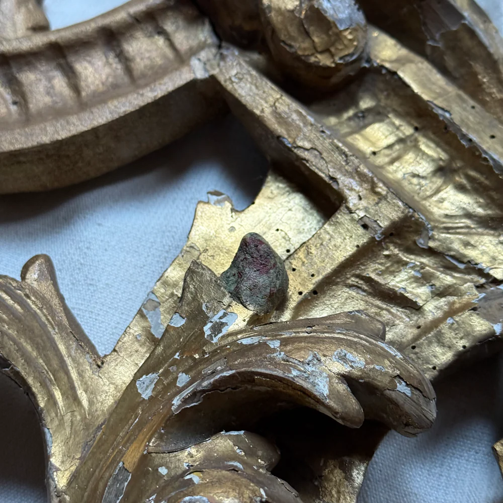 19th-century German Gilt Over Door Architectural Element - Image 6