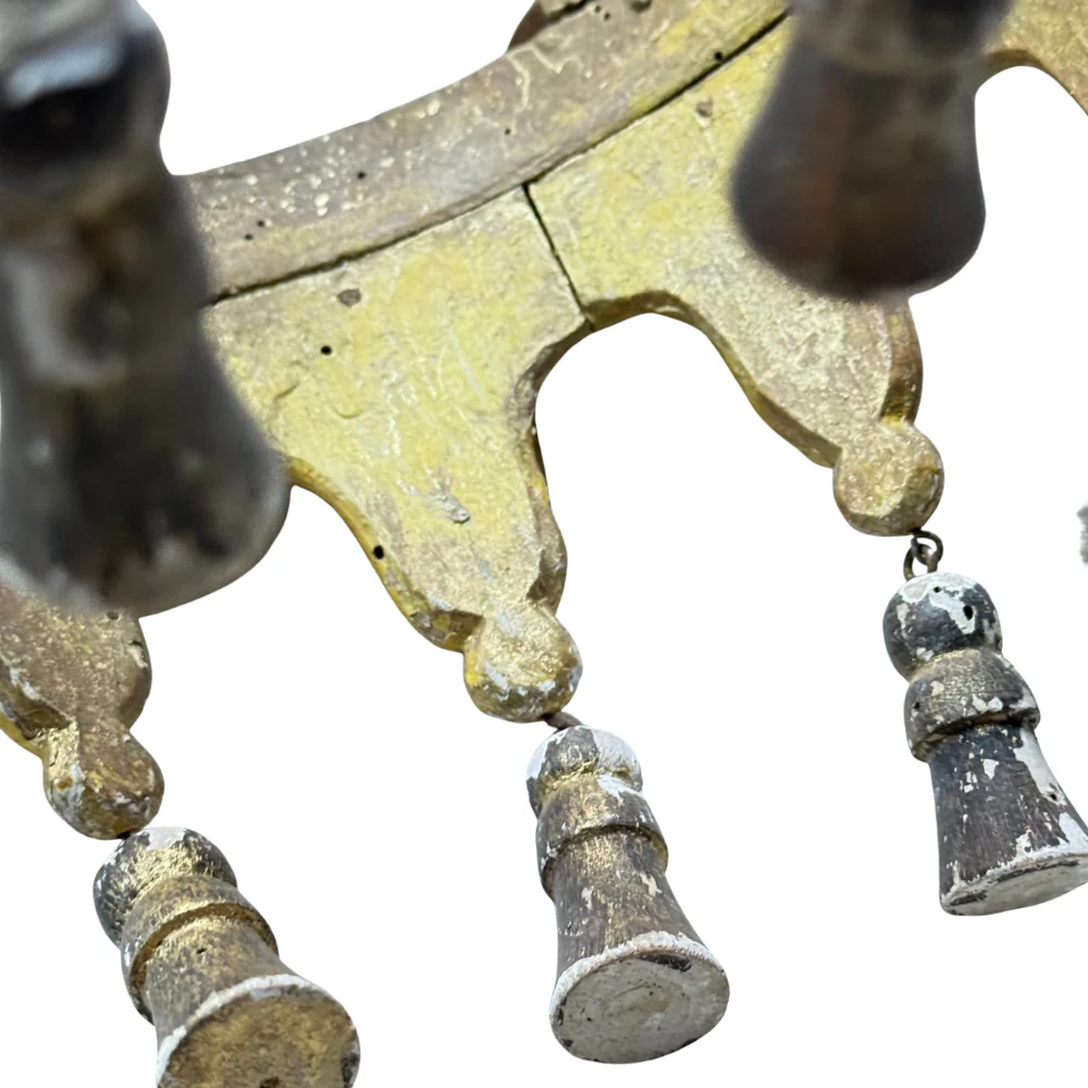 19th-century Italian Carved Wood Crown - Image 5