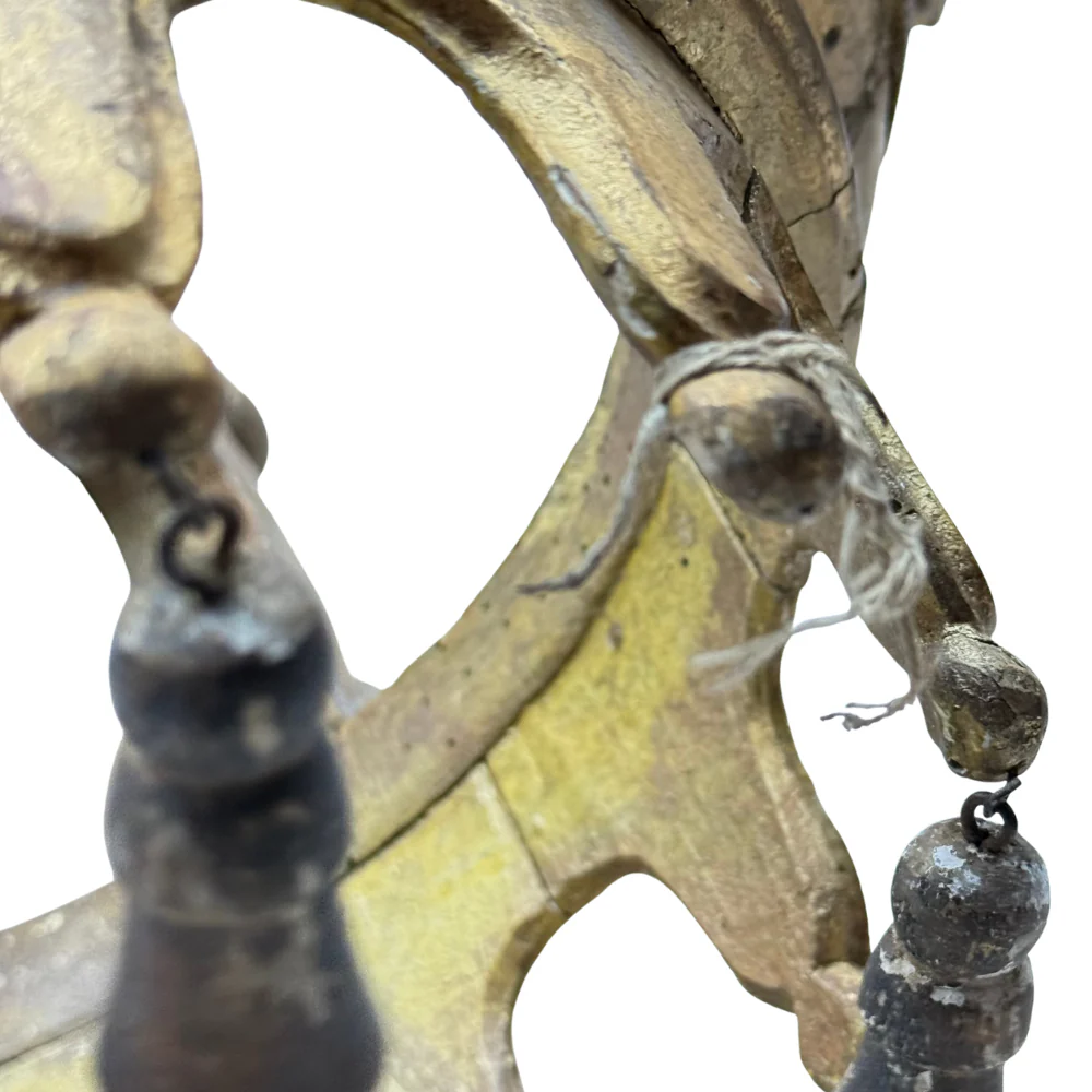 19th-century Italian Carved Wood Crown - Image 6