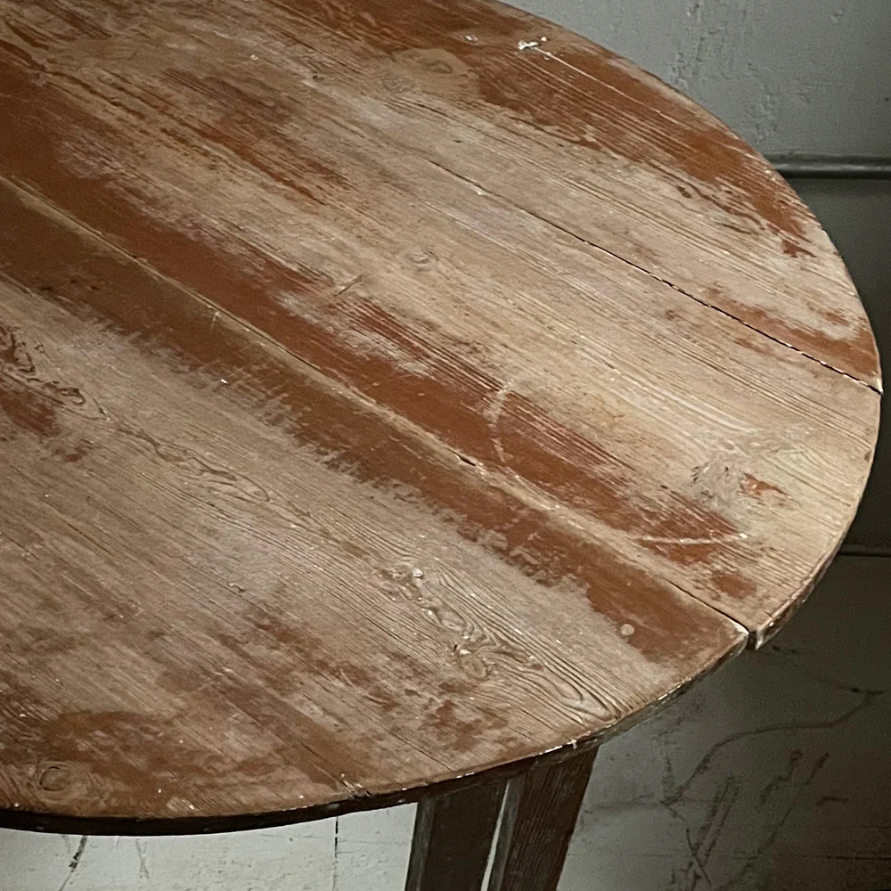 19th Century Swedish Oblong/Round "Demilune" Table - Image 4