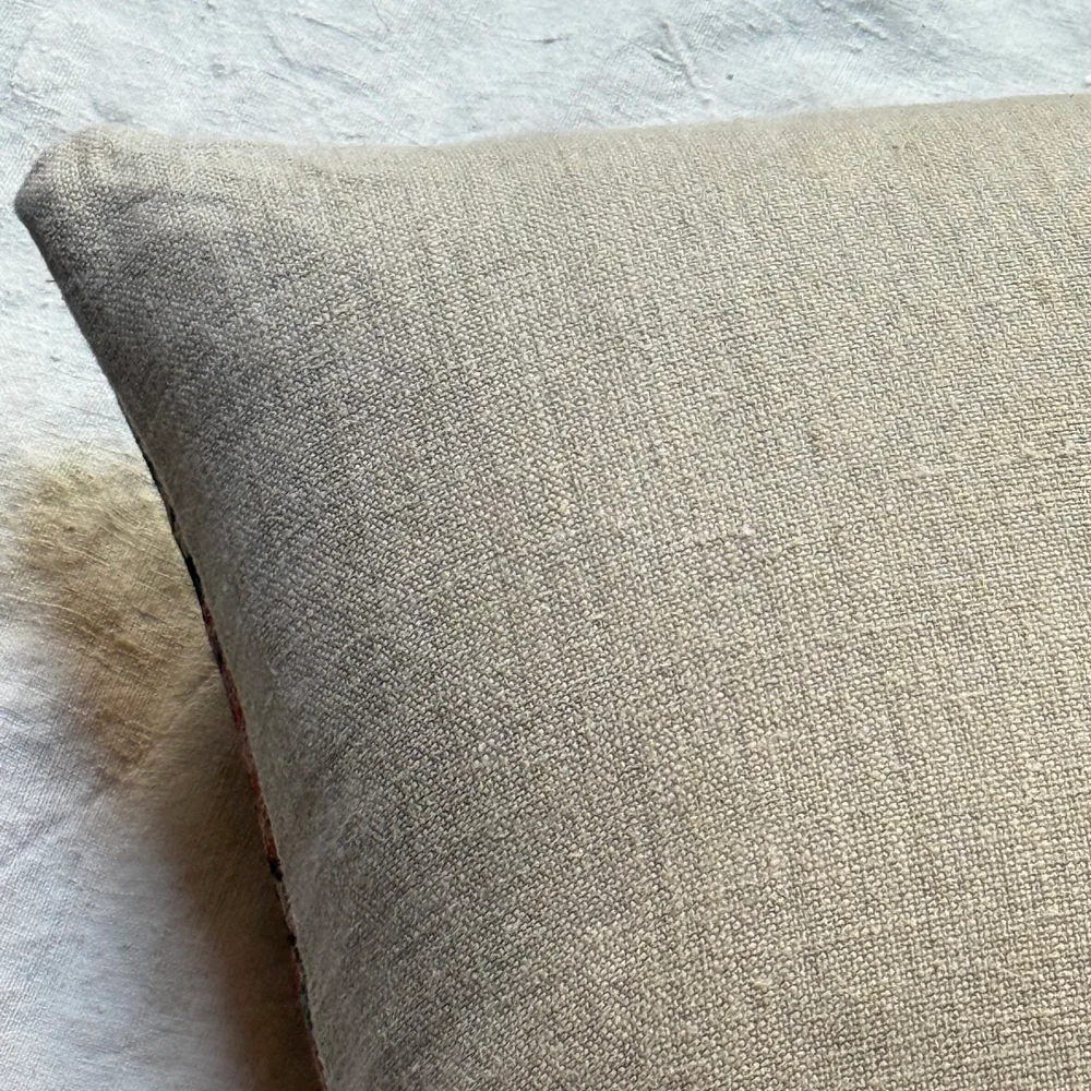 Antique Caucasian Rug Pillow - Image 5