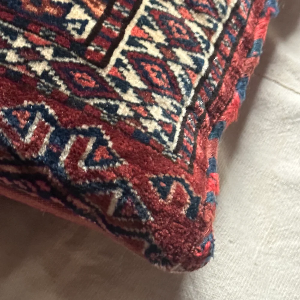 Antique Caucasian Rug Pillow - Image 3