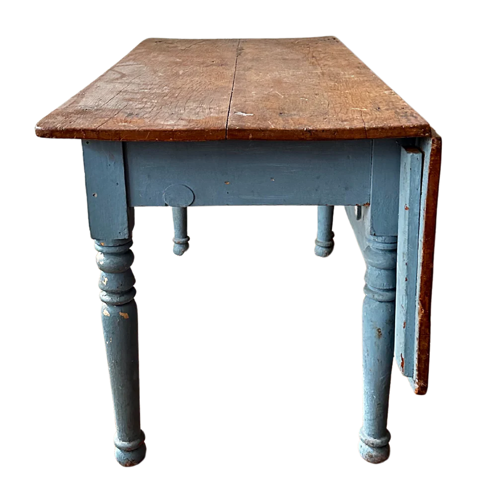 Antique Painted Drop-leaf Table - Image 4