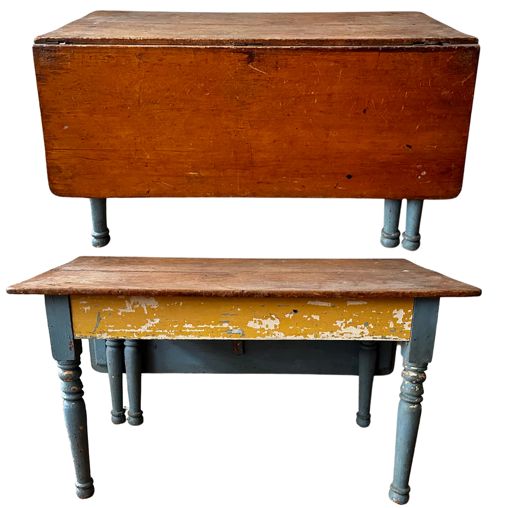 Antique Painted Drop-leaf Table - Image 8