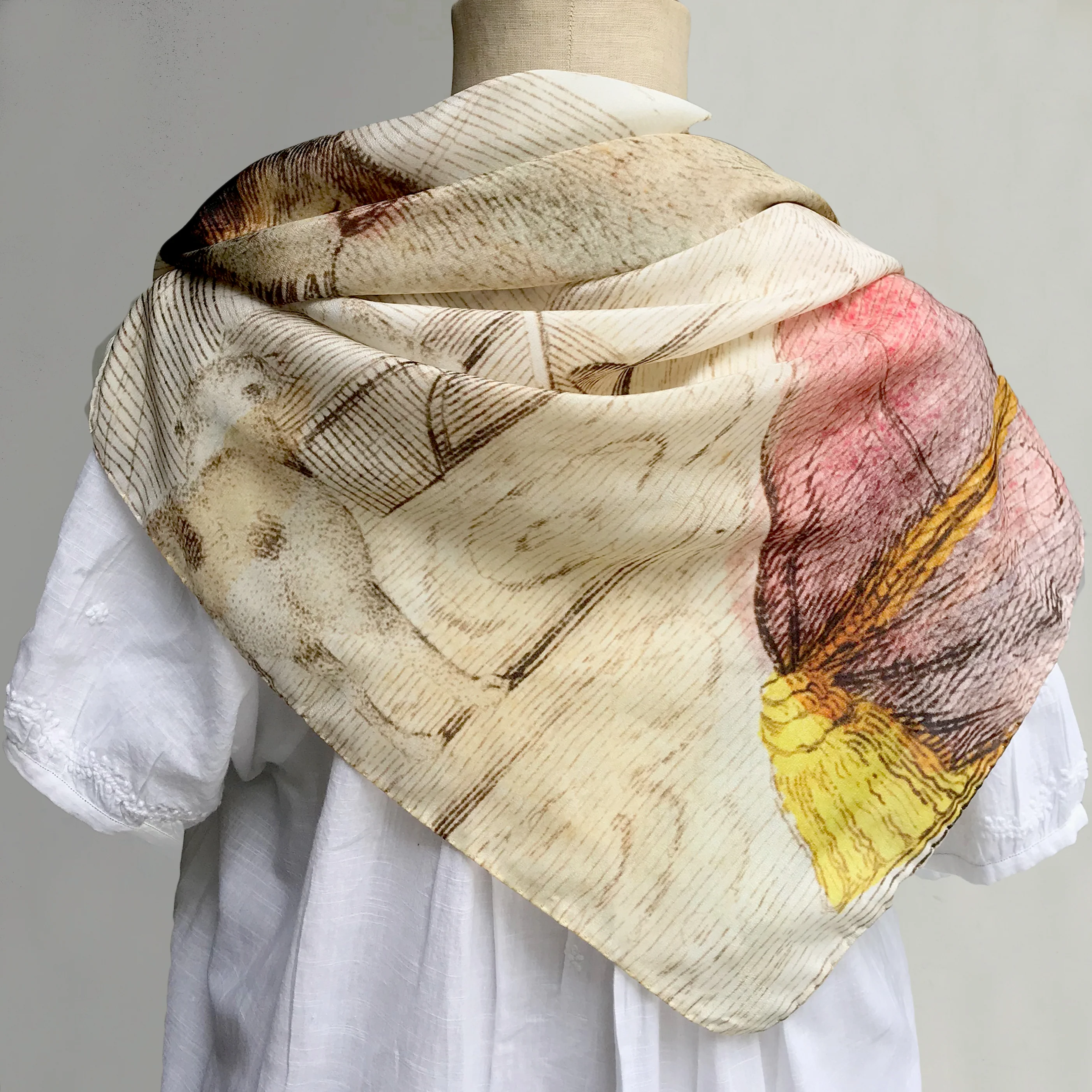 Calm Cat Silk Scarf - Image 3