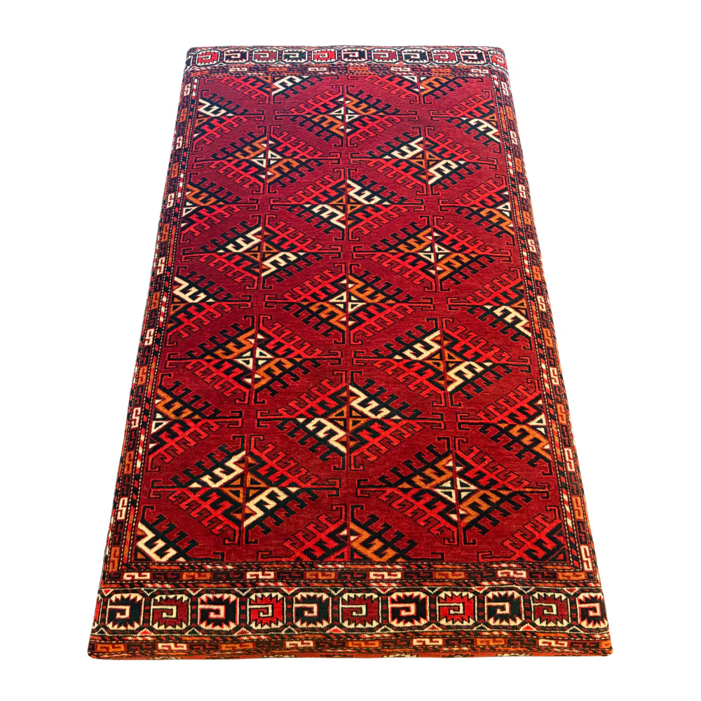 Custom Antique Caucasian Rug Ottoman #3 - Image 3