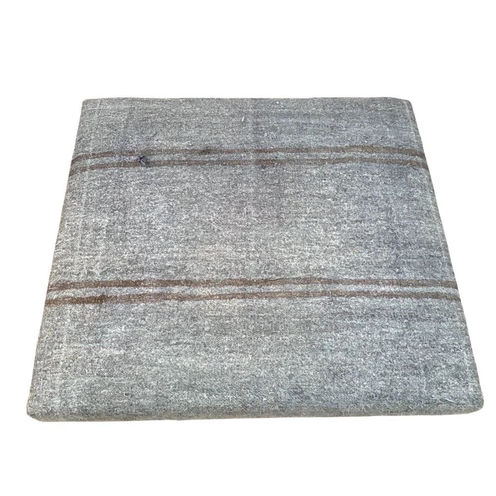 Custom Antique Overdyed Kilim Ottoman - Image 6