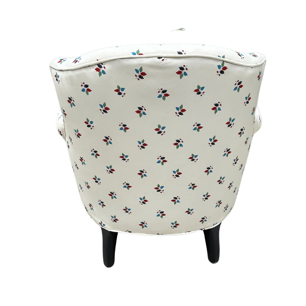 Custom Baronet Chair in Décors Barbares Feuilles Nina Fabric - Image 3