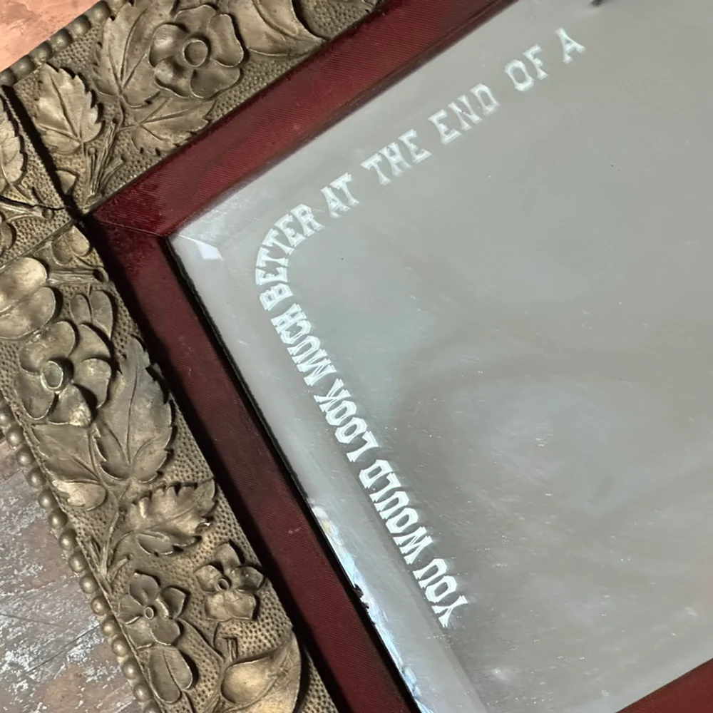 Early 20th Century American 20.5" H Arts & Crafts Cigar Mirror - Image 7