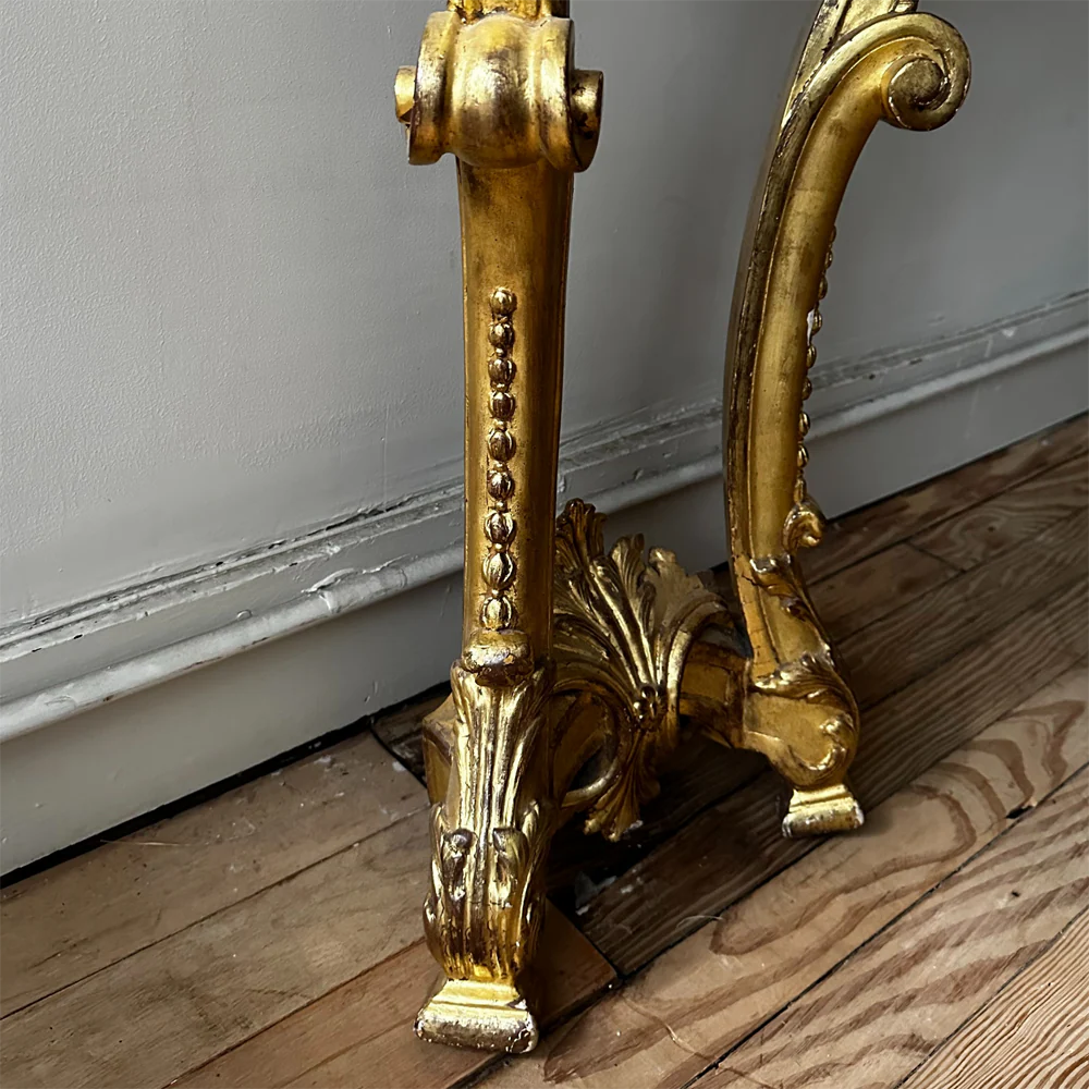 Early 20th Century Gilded Floating Wall Mounted Console Side Table - Image 6