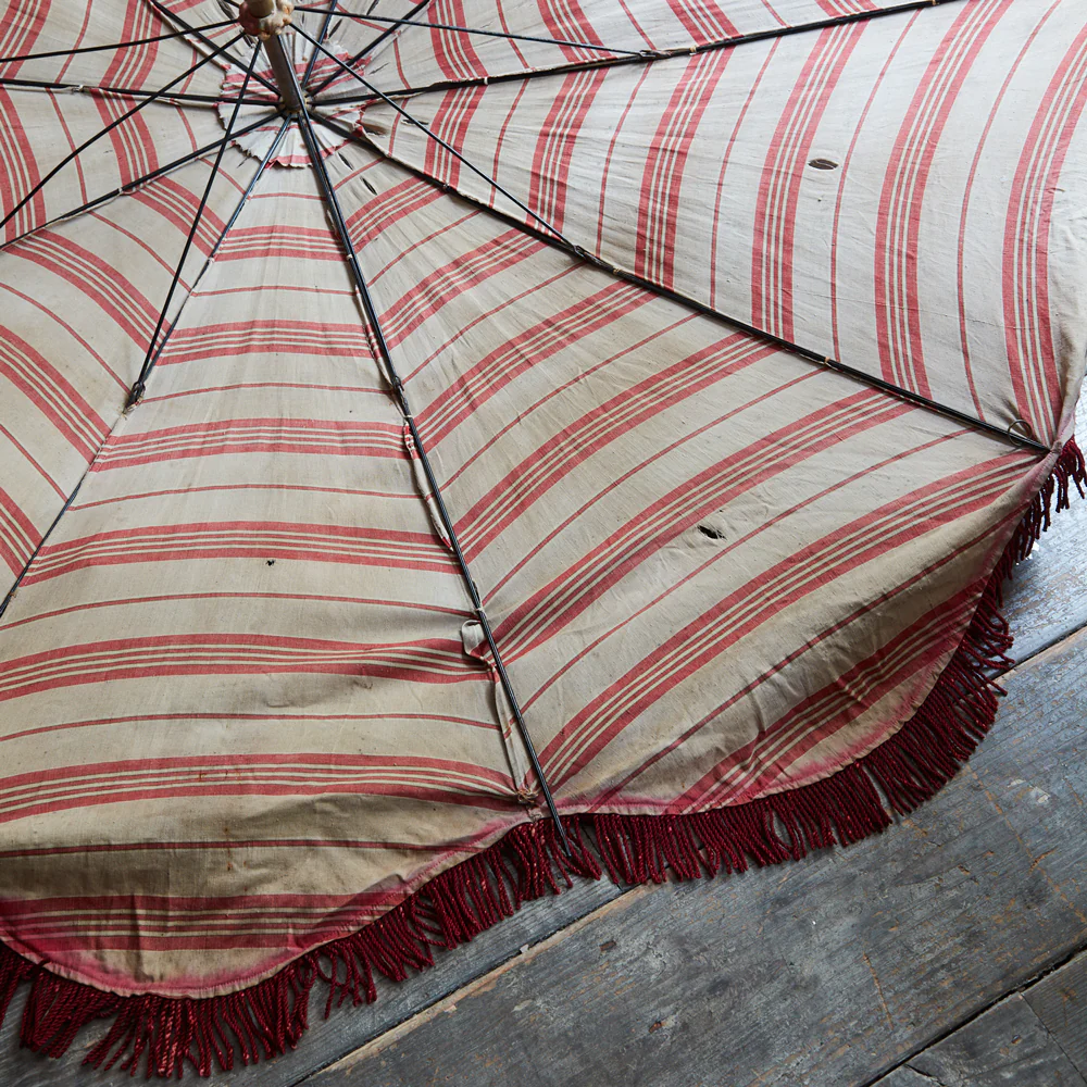 Early 20th Century Parasol Umbrella with Fringe - Image 3
