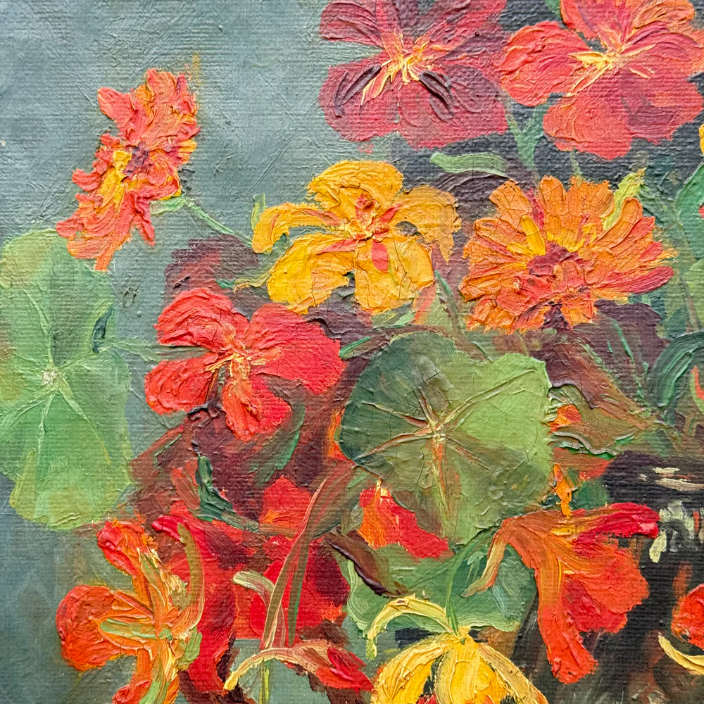 Mid 20th-century Dutch Floral Still Life Painting - Image 3