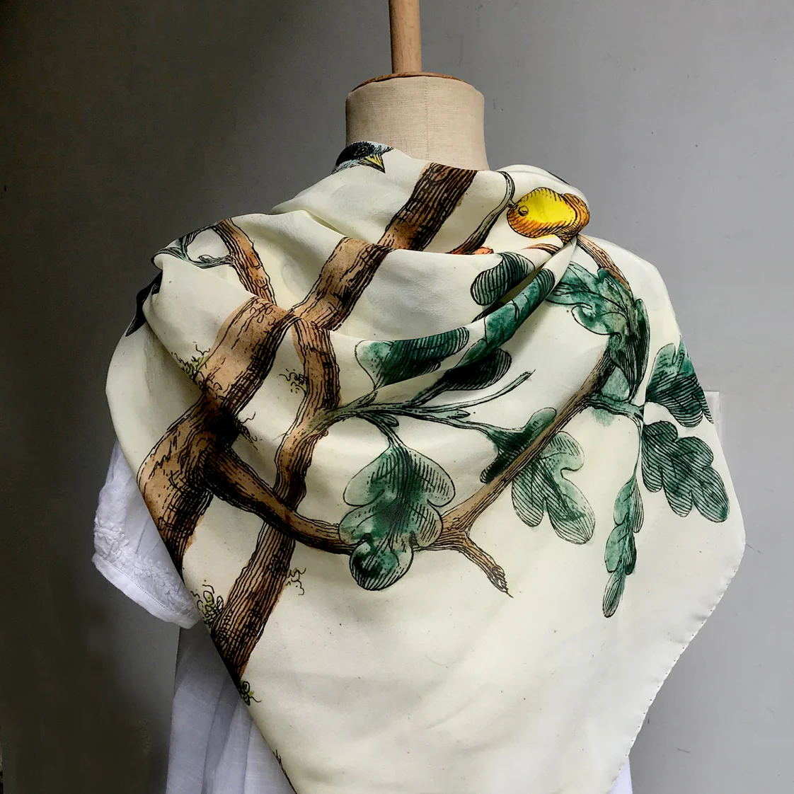 Mountain Titmouse Silk Scarf - Image 3