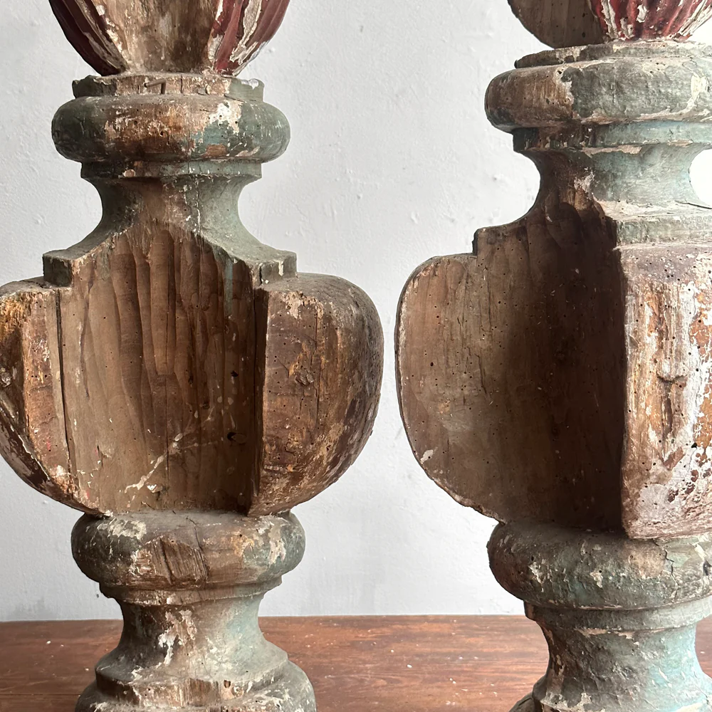 Pair of 19th-century French Architectural Flame Finial Elements - Image 7
