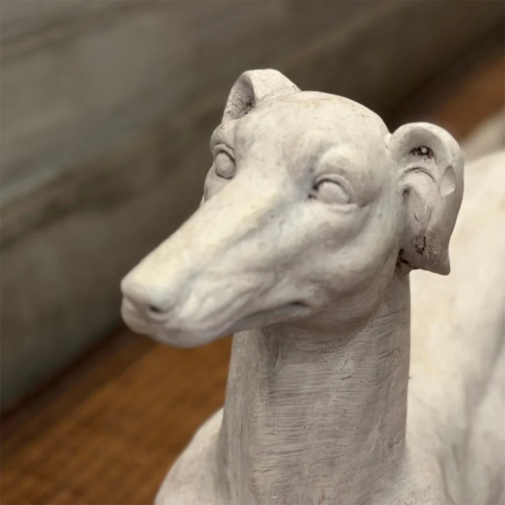 Pair of Vintage Garden Greyhound Statues - Image 4
