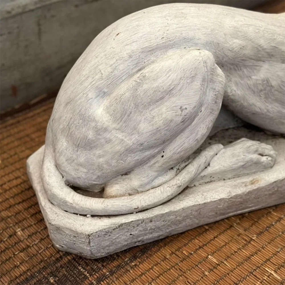 Pair of Vintage Garden Greyhound Statues - Image 5