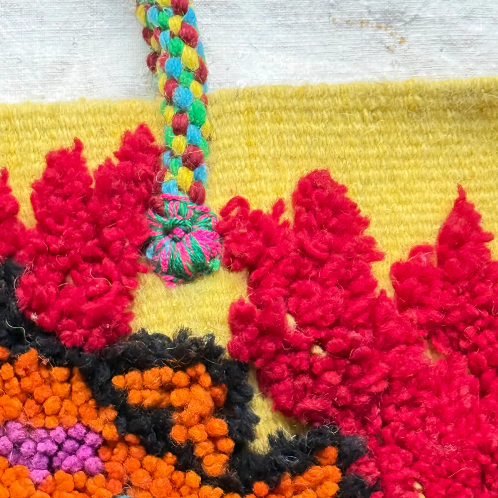 PO! Paris Nathalie Lete Woven & Knotted "Poisson" Fish Bag in Jeune - Image 3