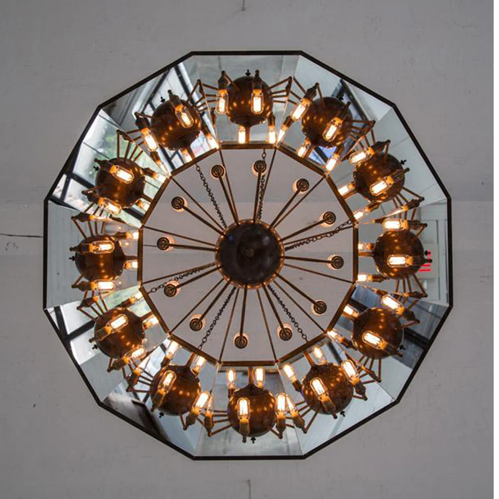 Robert Ogden Mirrored Chandeliers - Image 6